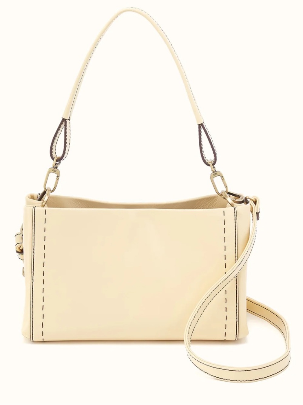 HOBO Seneca Shoulder Crossbody bag In Polished Leather | Butter Yellow